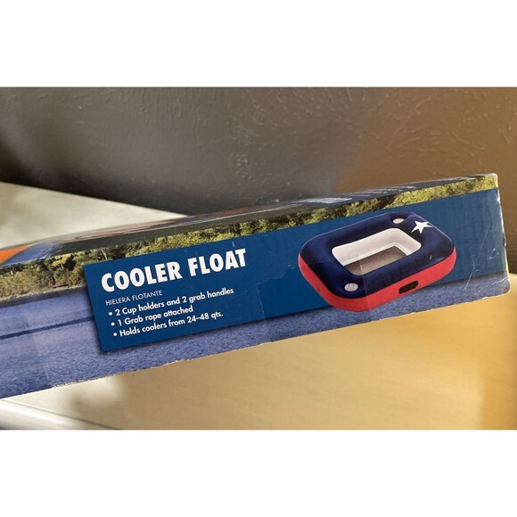 OZARK TRAIL Cooler Float Texas Flag Red/White/Blue 39"x31"x9" Inflatable - Picture 2 of 3